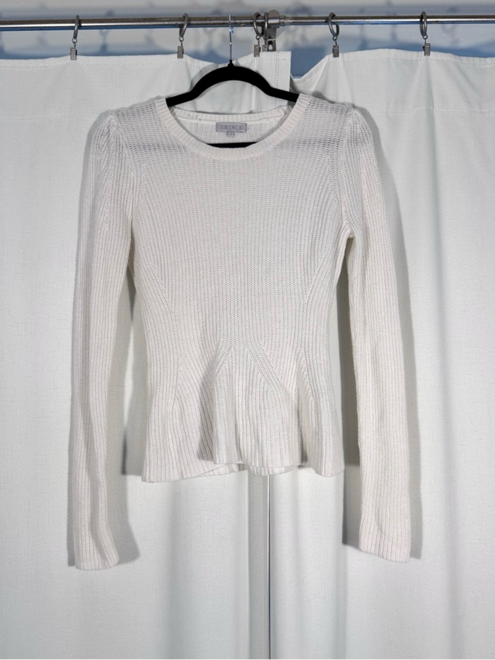 1. State White Knit Sweater Top
